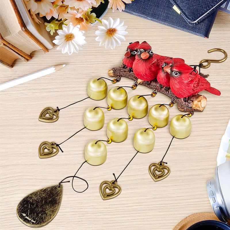 Garden Wind Chime with Bird Family