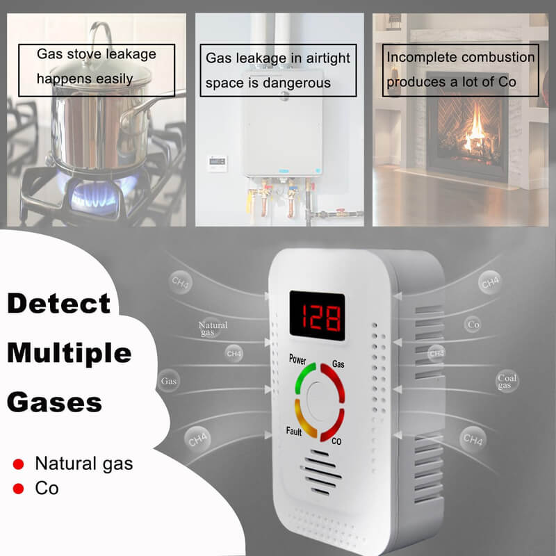 Gas Leak & Carbon Monoxide Detector Alarm for Home