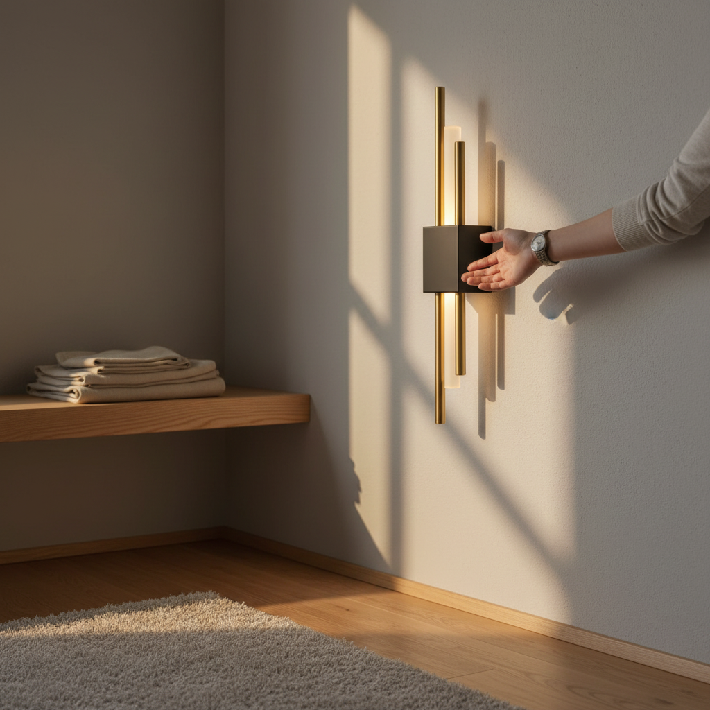 Glitch Wall Light Sconce | Dimmable LED Wall Lamp with Touch Control and Remote