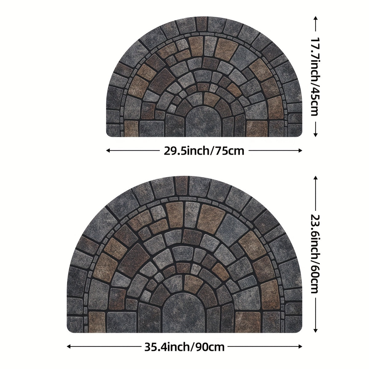 Half-Circle Mosaic Door Mat | Indoor & Outdoor Use