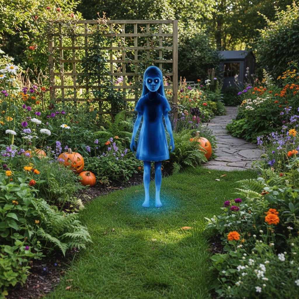 Halloween Glowing Ghost Yard Decoration with LED Eyes and Motion Sensor