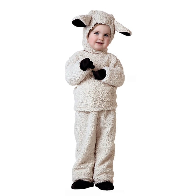 Halloween Kids' Plush Animal Costume with Hood and Mittens