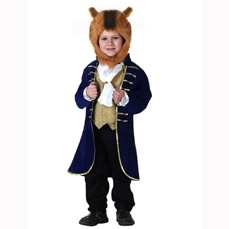 Halloween Kids' Plush Animal Costume with Hood and Mittens