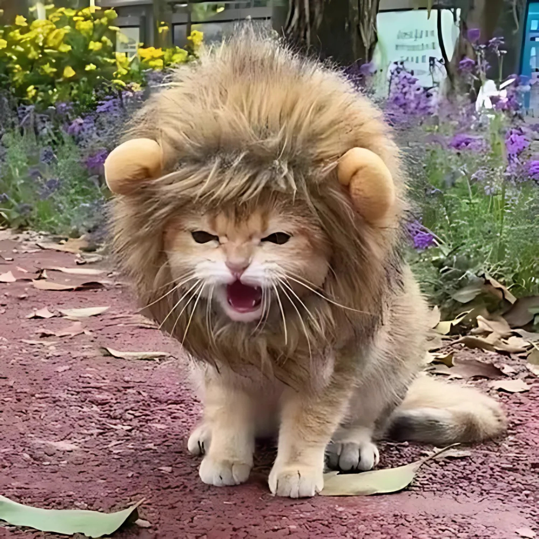 Halloween Lion Mane Cat Costume