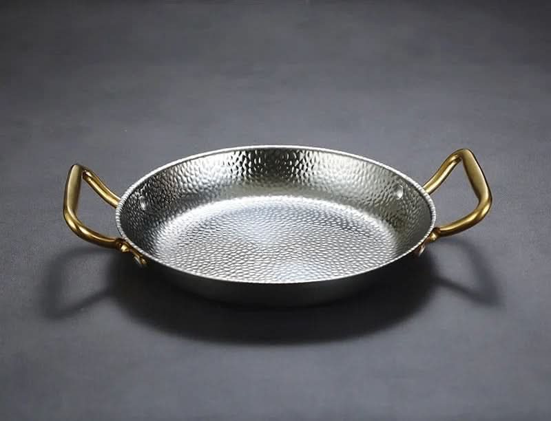 Hammered Stainless Steel Cooking Pot – Perfect for Frying, Sauces & More