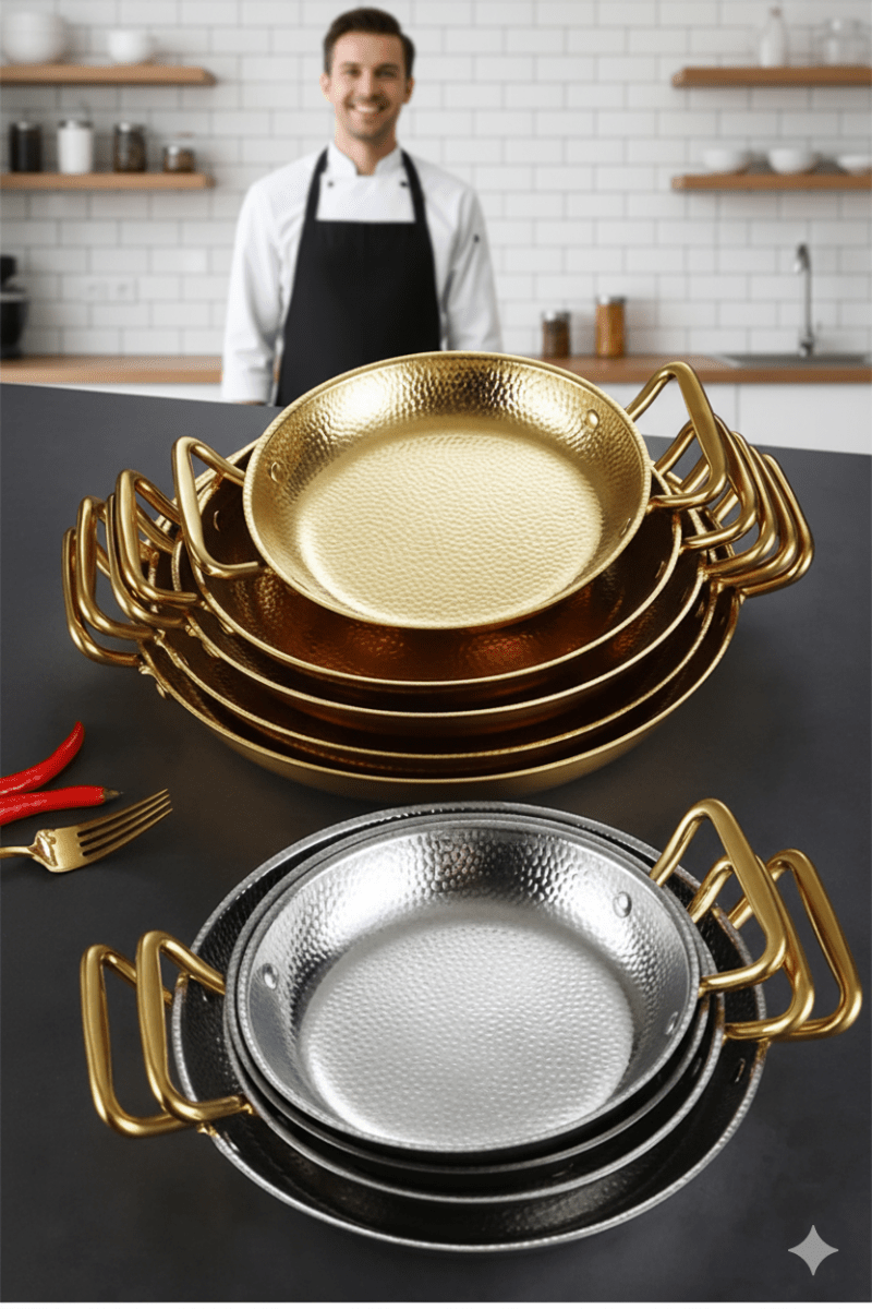 Hammered Stainless Steel Cooking Pot – Perfect for Frying, Sauces & More