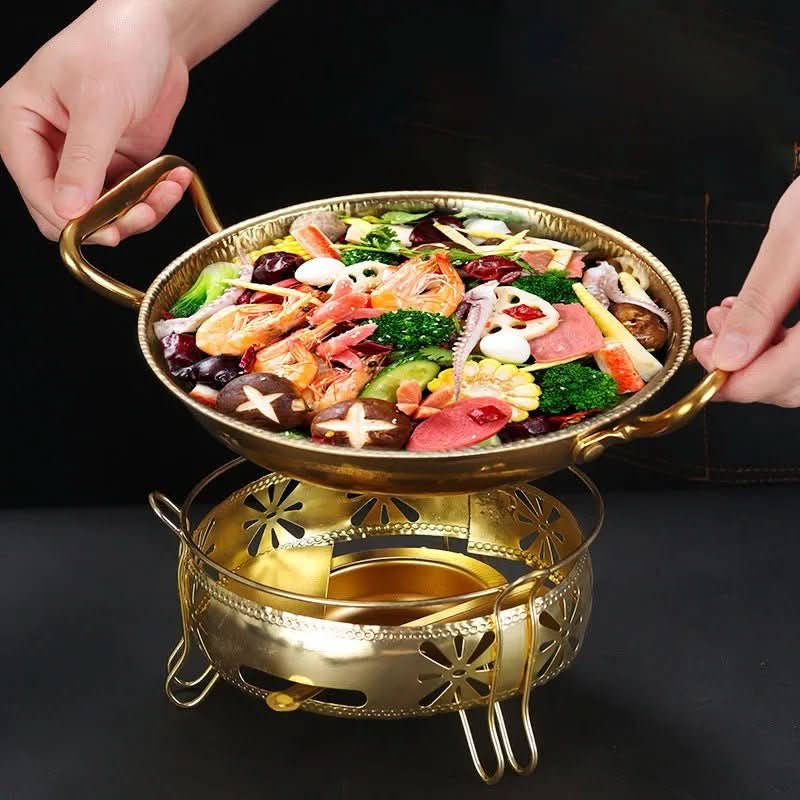 Hammered Stainless Steel Cooking Pot – Perfect for Frying, Sauces & More