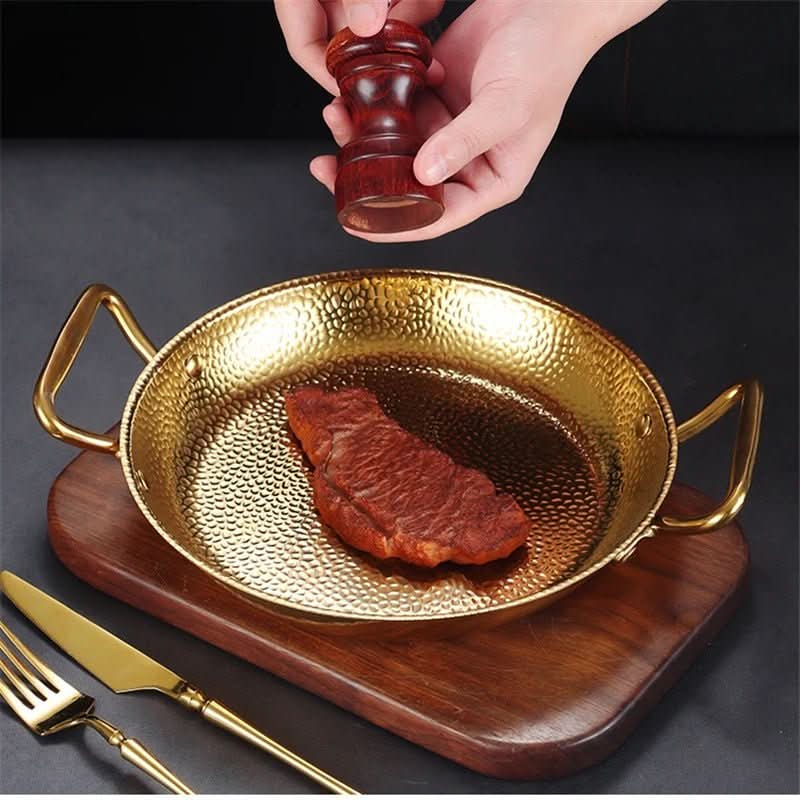 Hammered Stainless Steel Cooking Pot – Perfect for Frying, Sauces & More
