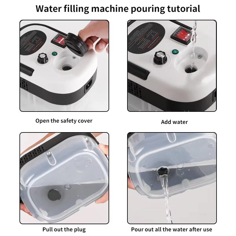 Handheld Steam Cleaner with 37 oz Tank and 2500W High-Power Output