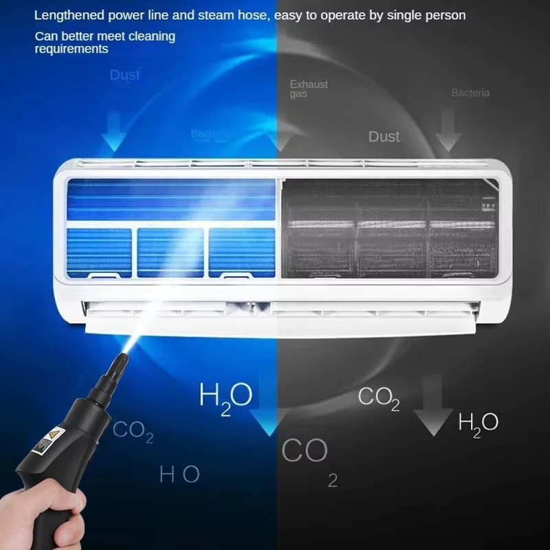 Handheld Steam Cleaner with 37 oz Tank and 2500W High-Power Output