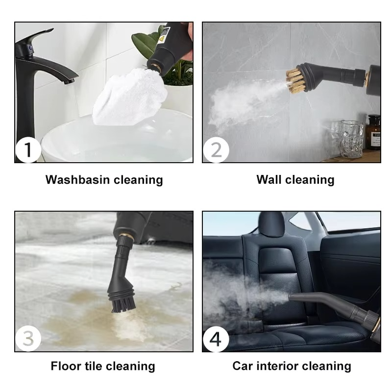 Handheld Steam Cleaner with 37 oz Tank and 2500W High-Power Output