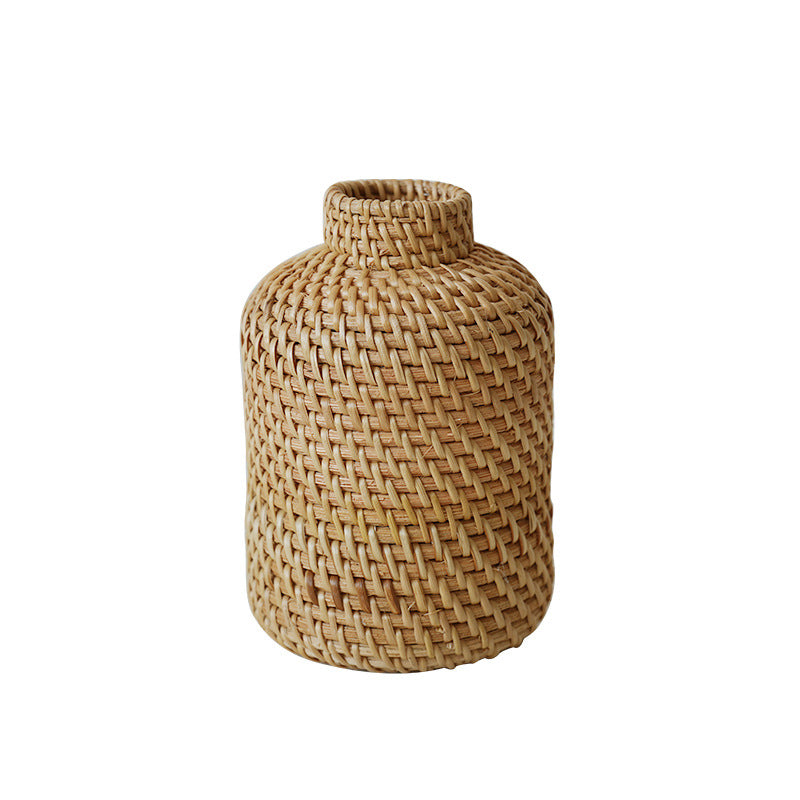 Handwoven decorative flower vase