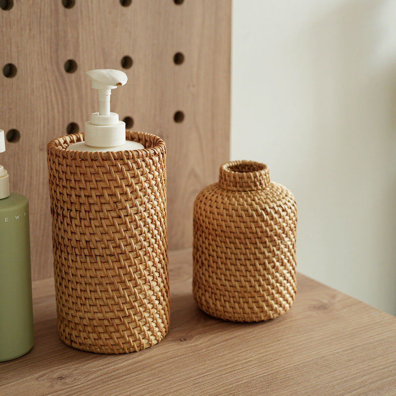 Handwoven decorative flower vase