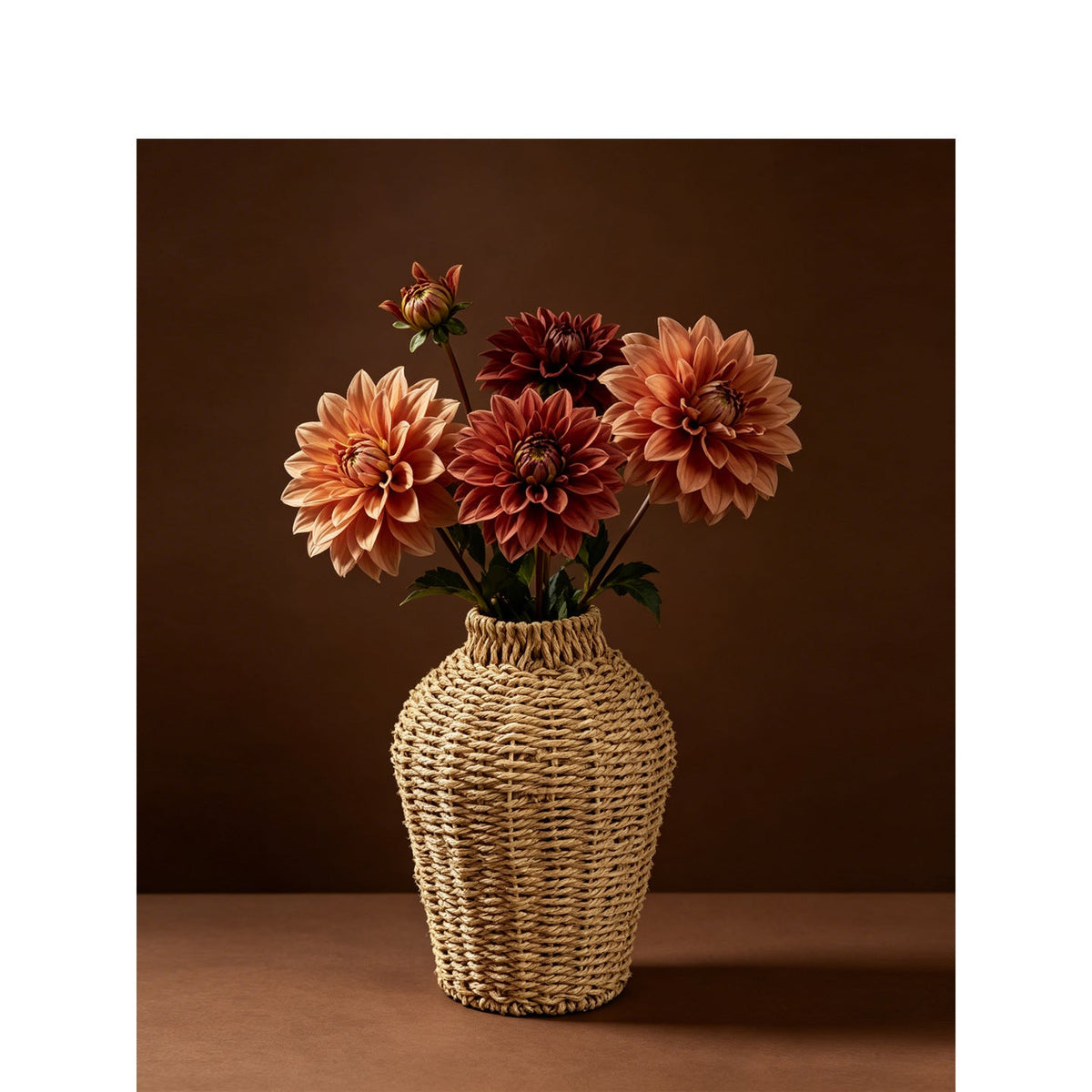Handwoven Natural Fiber Flower Pot