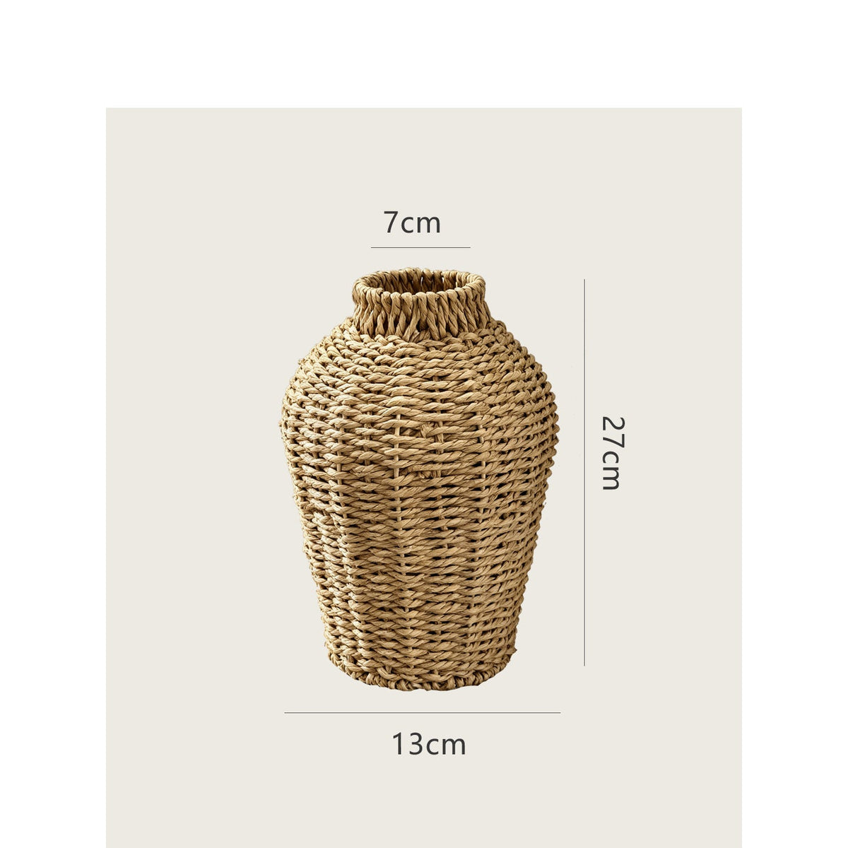 Handwoven Natural Fiber Flower Pot