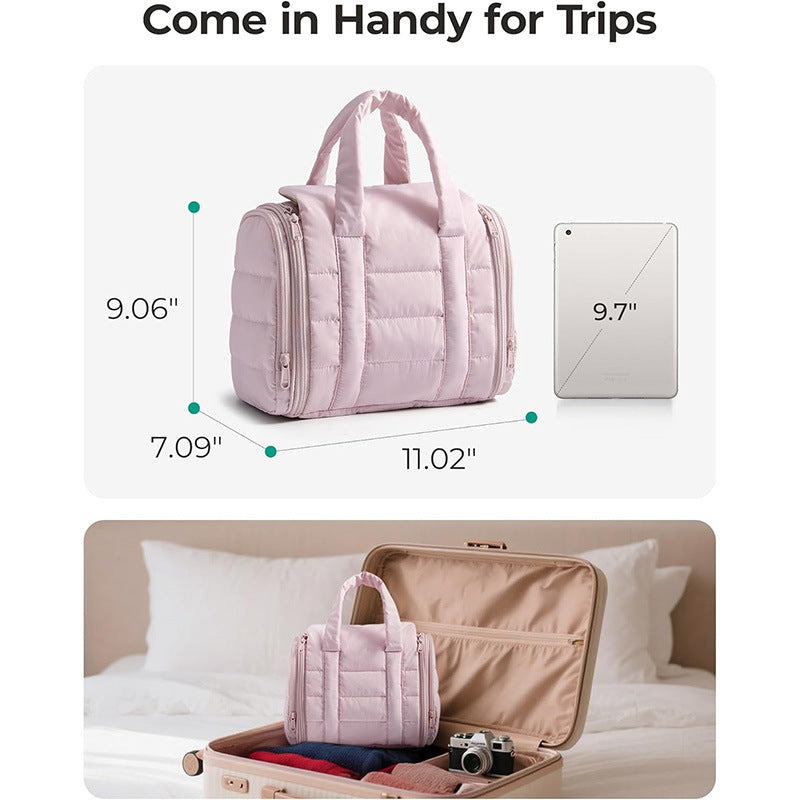 Hanging Cosmetic Organizer with Removable Hook