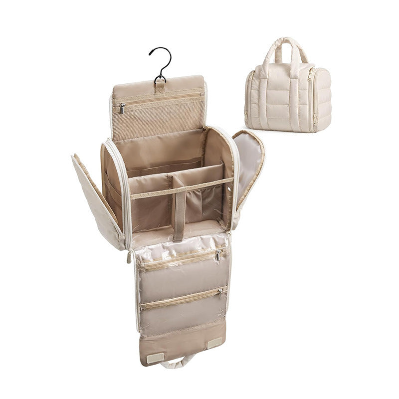 Hanging Cosmetic Organizer with Removable Hook