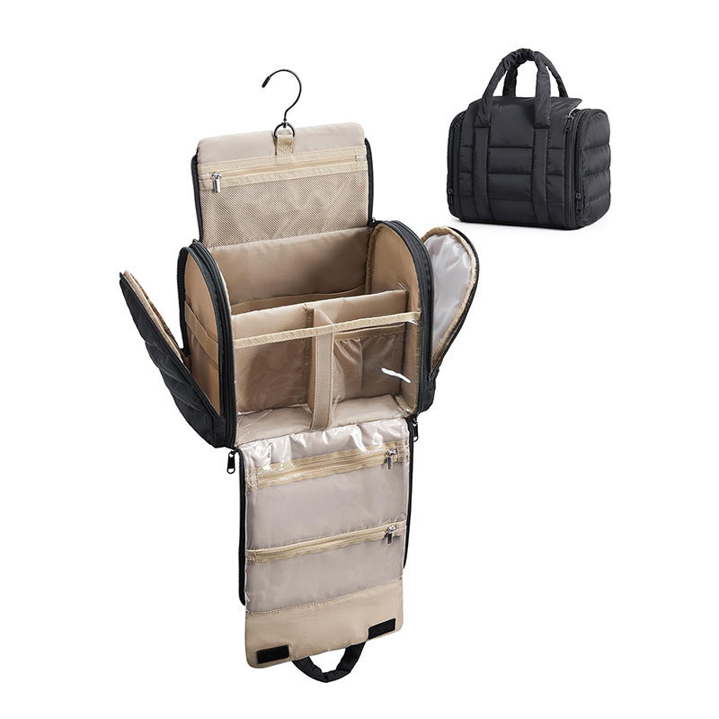 Hanging Cosmetic Organizer with Removable Hook