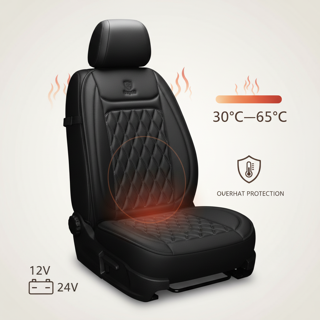 Heated Car Seat Cover with Adjustable Temperature Control 86°F-149°F