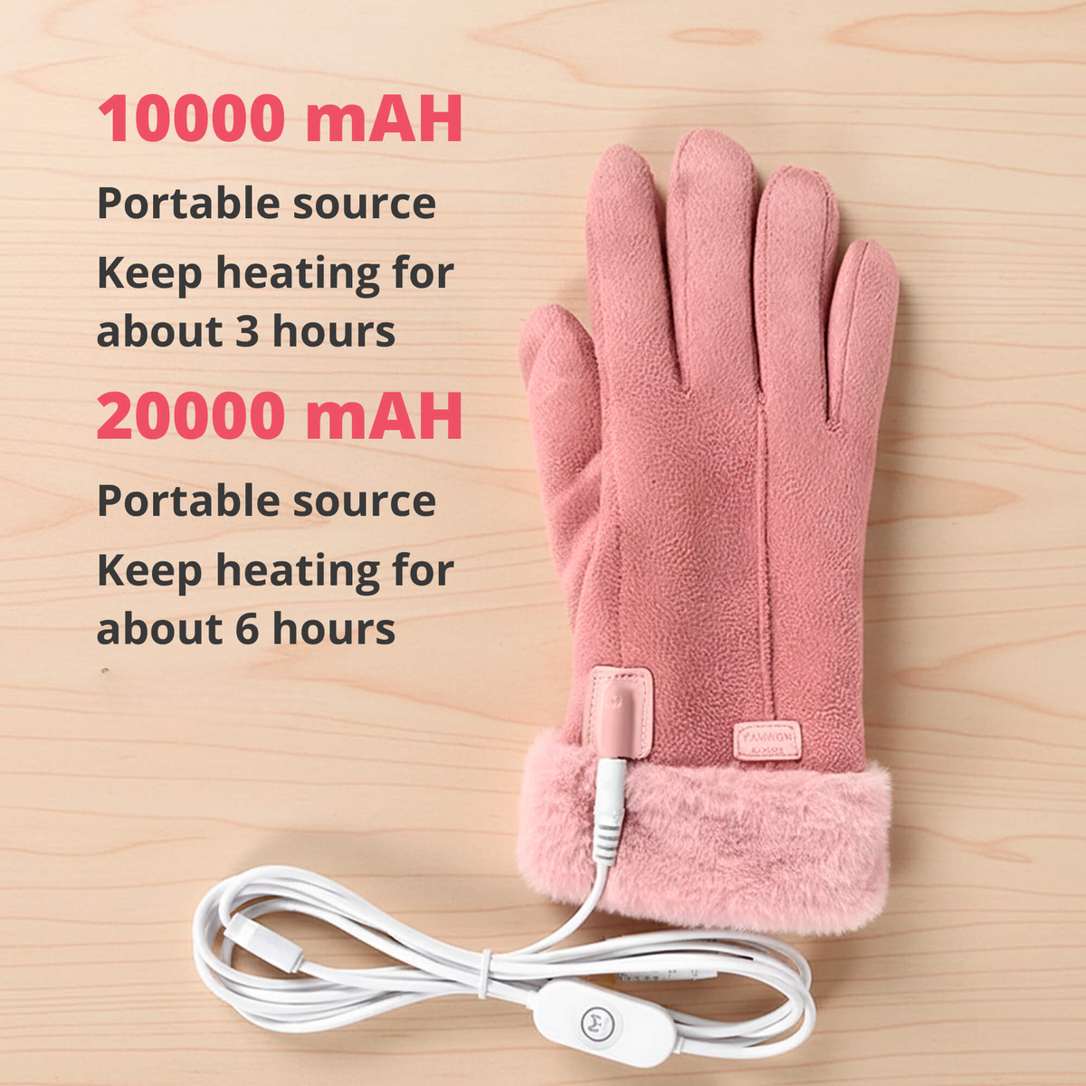 Heated Gloves for Women – Thermal Waterproof Winter Gloves with Touchscreen & USB Rechargeable