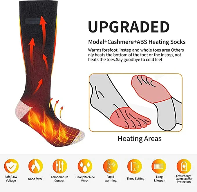 Heated Socks with Dual-Zone Technology