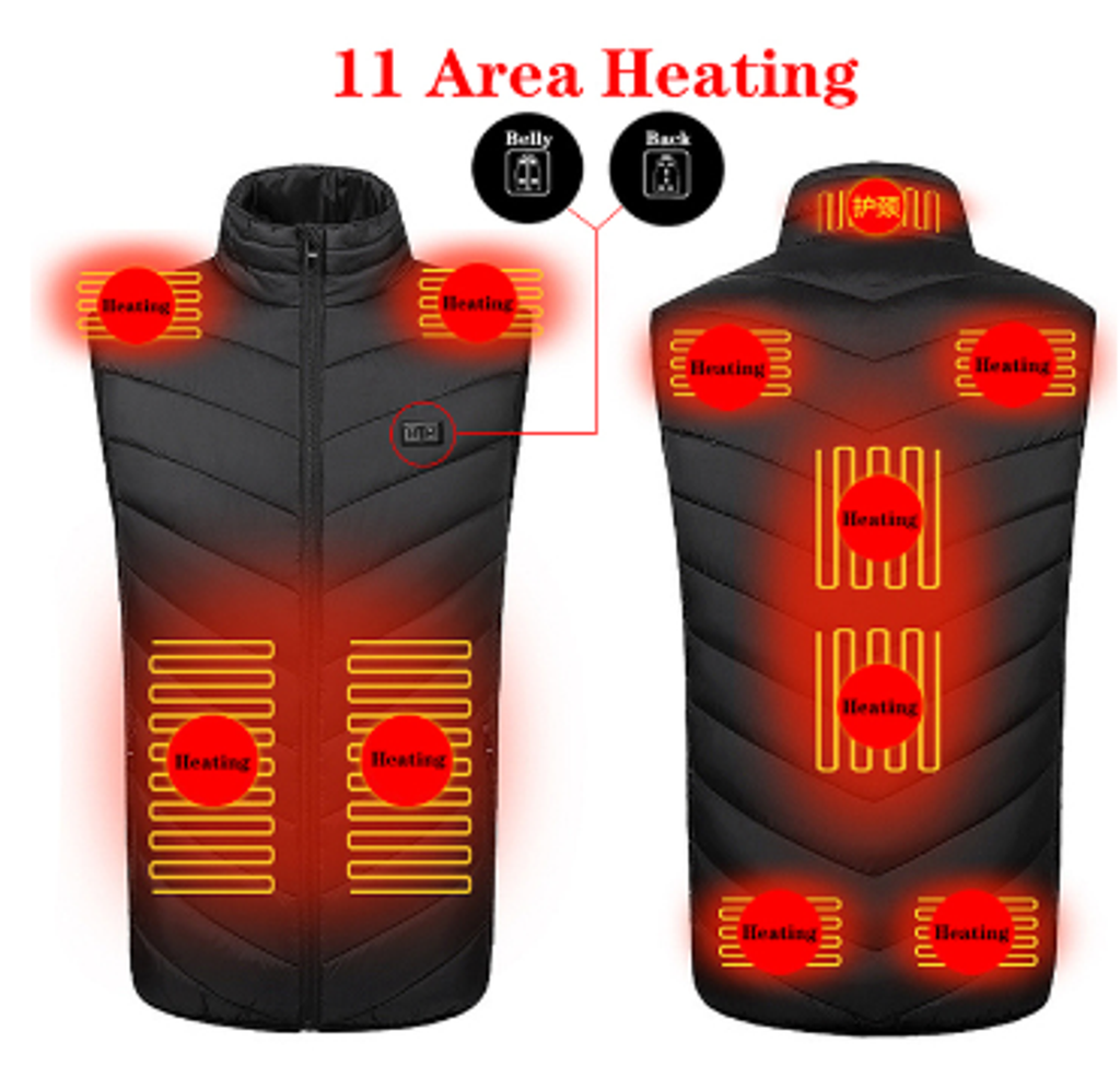 Heated Vest with 3 Temperature Zones