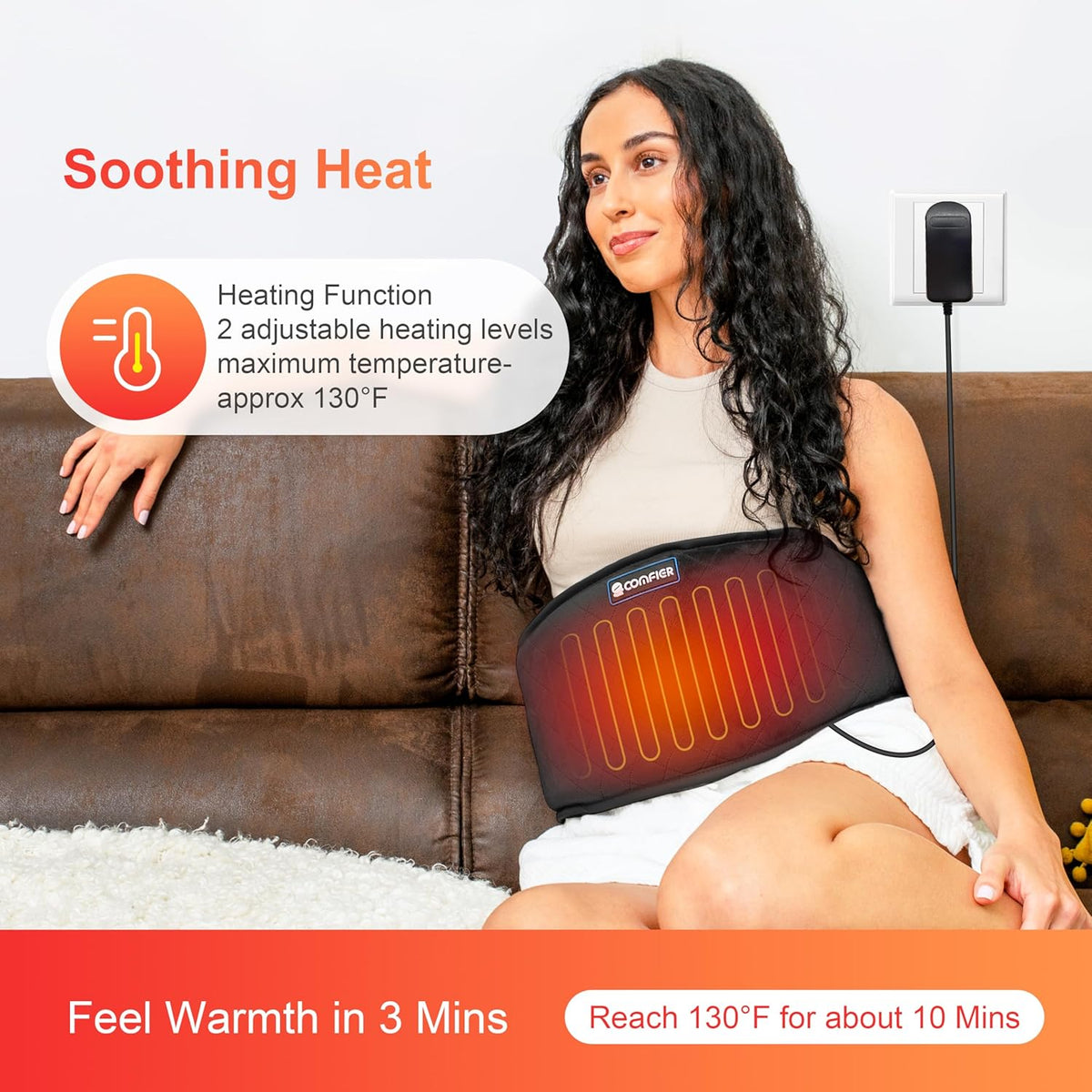 Heating Pad for Back Pain Relief with Massage