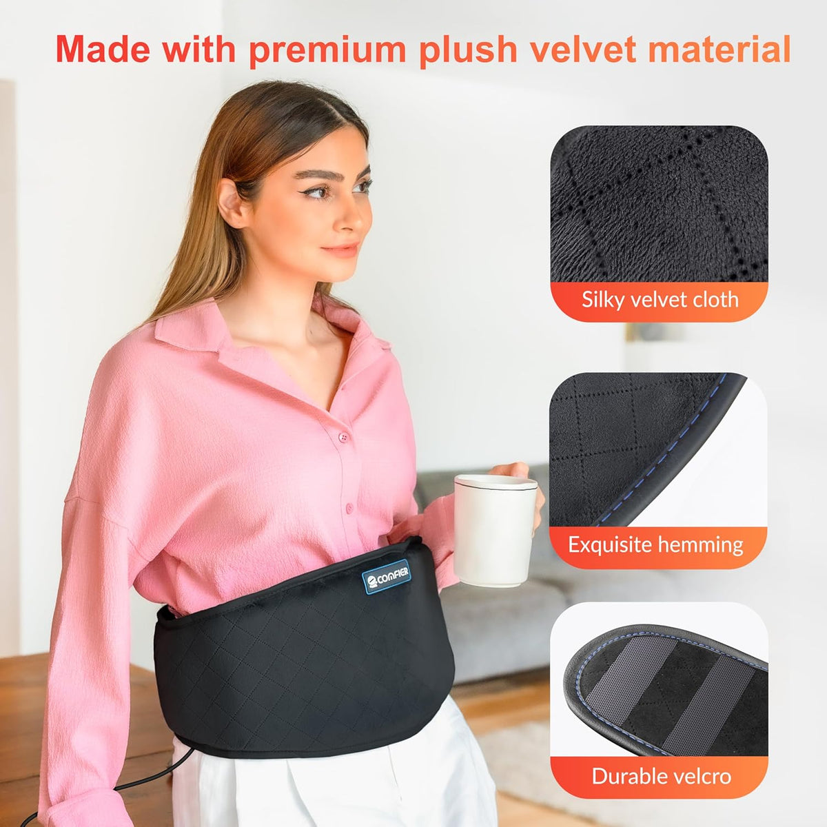 Heating Pad for Back Pain Relief with Massage