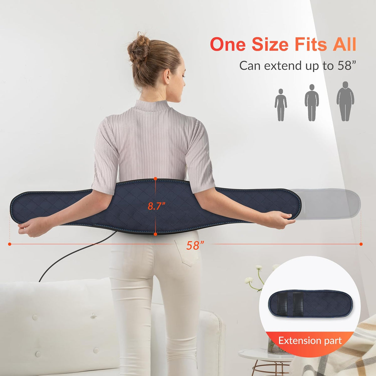 Heating Pad for Back Pain Relief with Massage