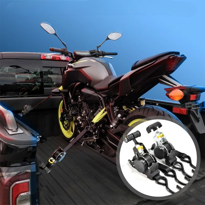 Heavy-Duty Auto Retractable Ratchet Straps for Secure Cargo