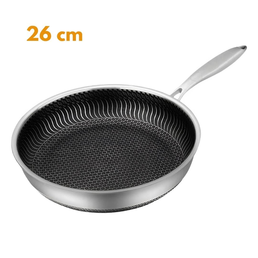 HexaPan Stainless Steel Non-Stick Frying Pan with Hexagonal Design