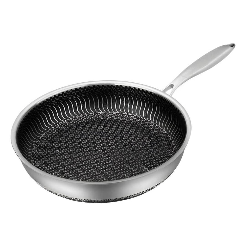 HexaPan Stainless Steel Non-Stick Frying Pan with Hexagonal Design