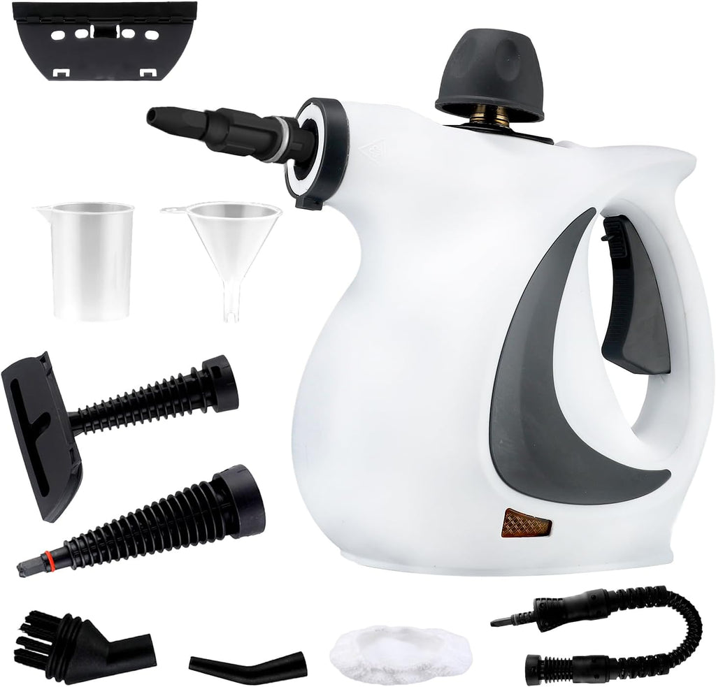 High-Pressure Handheld Steam Cleaner with 9-Piece Accessory Kit