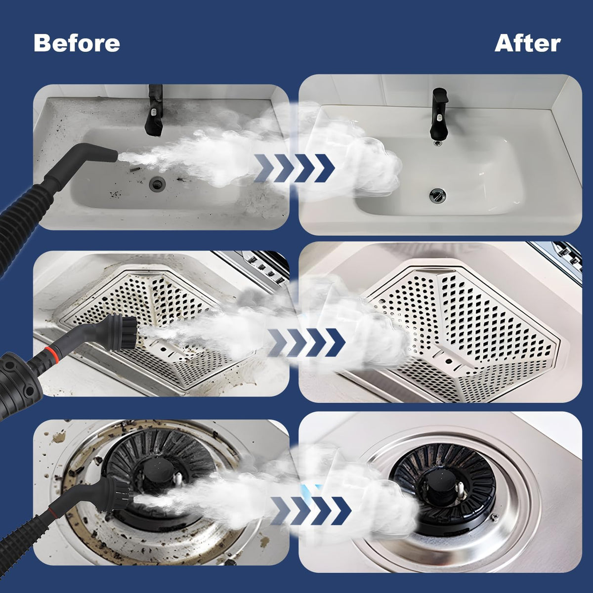 High-Pressure Handheld Steam Cleaner with 9-Piece Accessory Kit