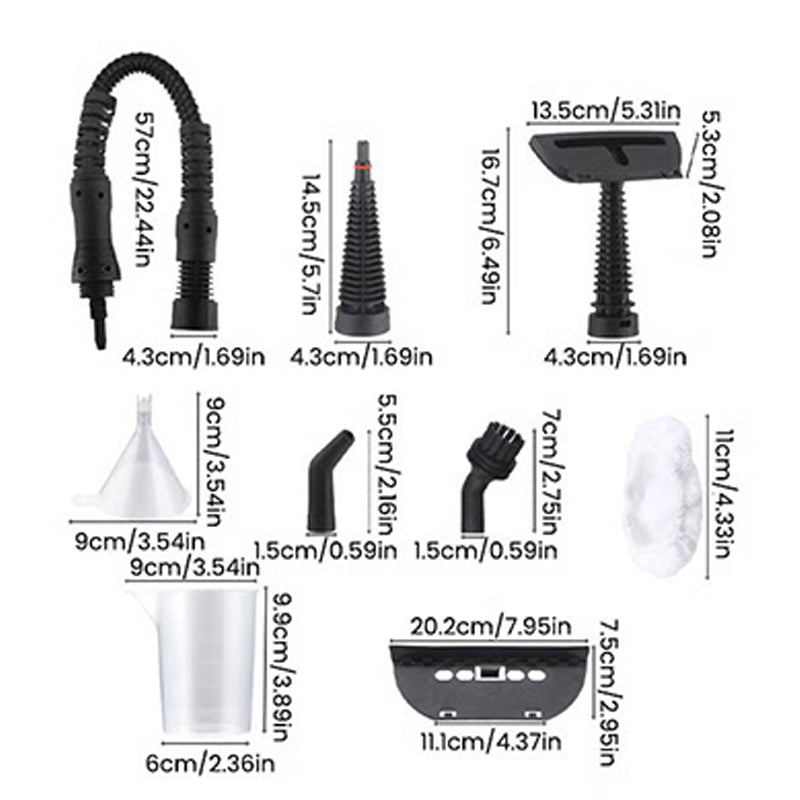 High-Pressure Steam Cleaner with 8 Accessories