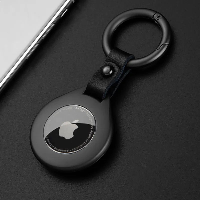 High-Quality Leather Metal Pendant Protective Case for Apple Airtags