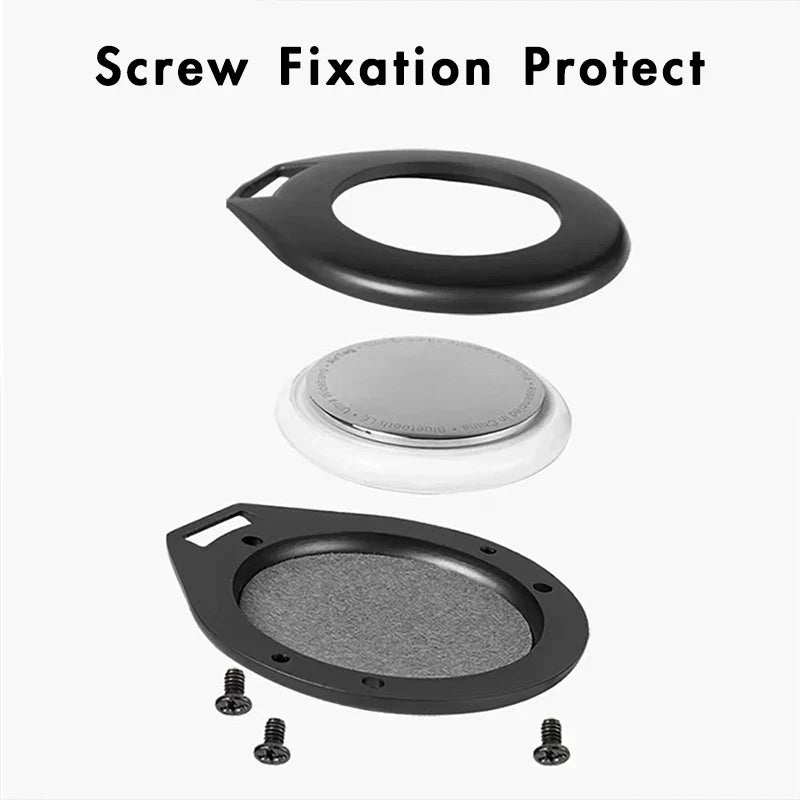 High-Quality Leather Metal Pendant Protective Case for Apple Airtags