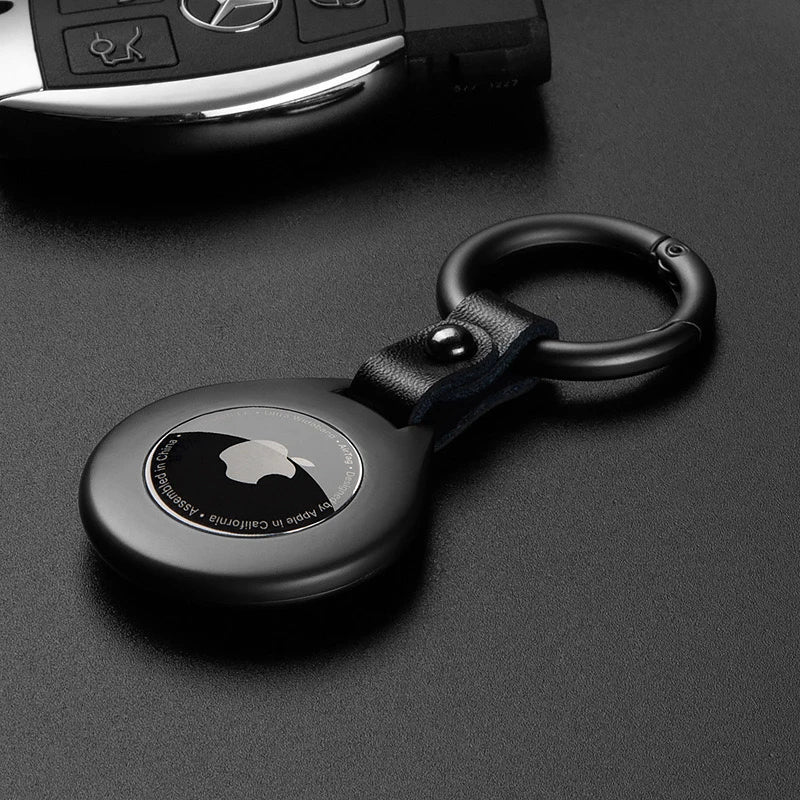 High-Quality Leather Metal Pendant Protective Case for Apple Airtags