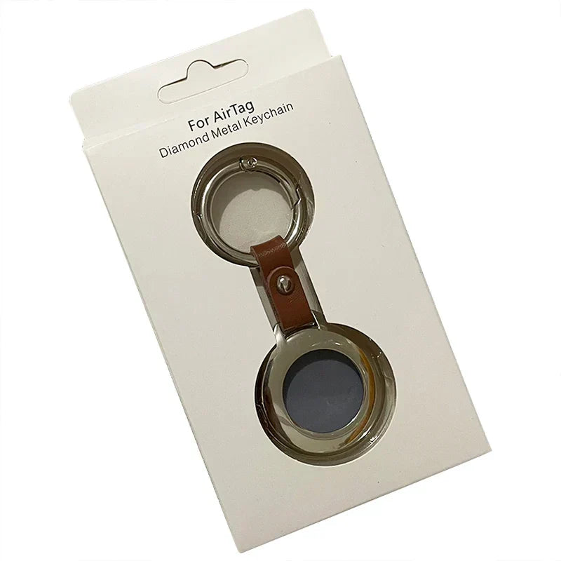 High-Quality Leather Metal Pendant Protective Case for Apple Airtags
