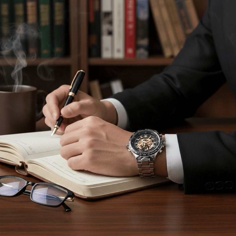 Horizon Luxurious Mechanical Watch with Golden Shine