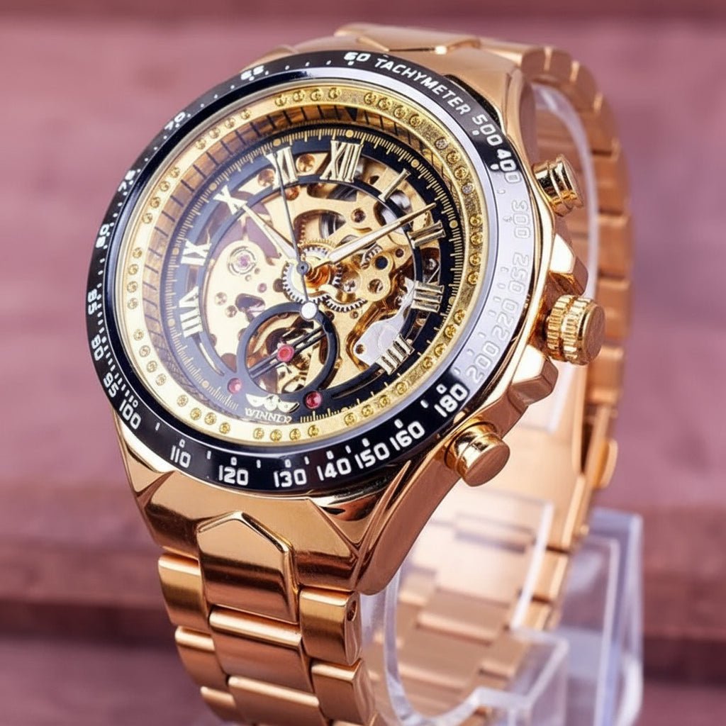 Horizon Luxurious Mechanical Watch with Golden Shine