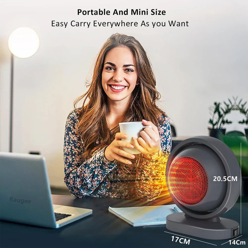 HotAir Mini PTC Heater – 380W Portable Space Heater with Overheat Protection