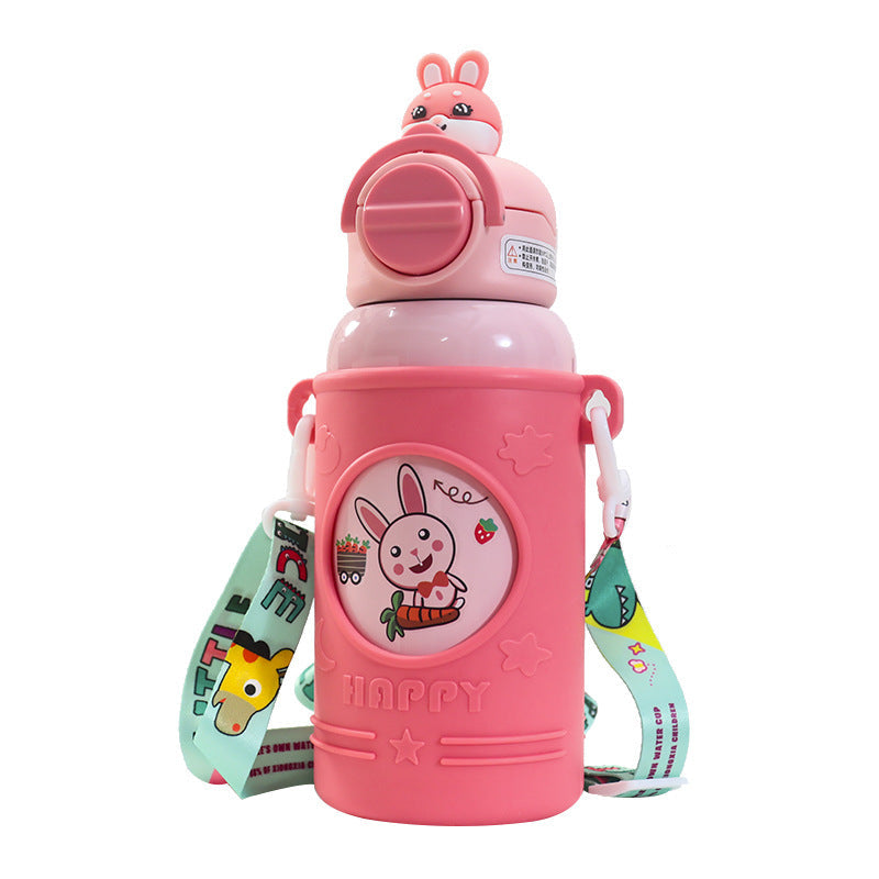 Insulated Water Bottle with Cute Frog Design