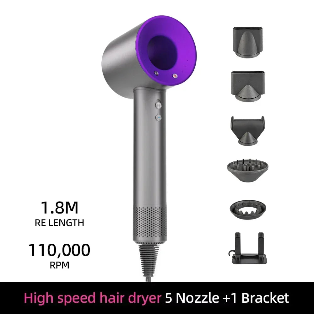 Ionic Hair Dryer with 200 Million Negative Ions and Smart Temperature Control