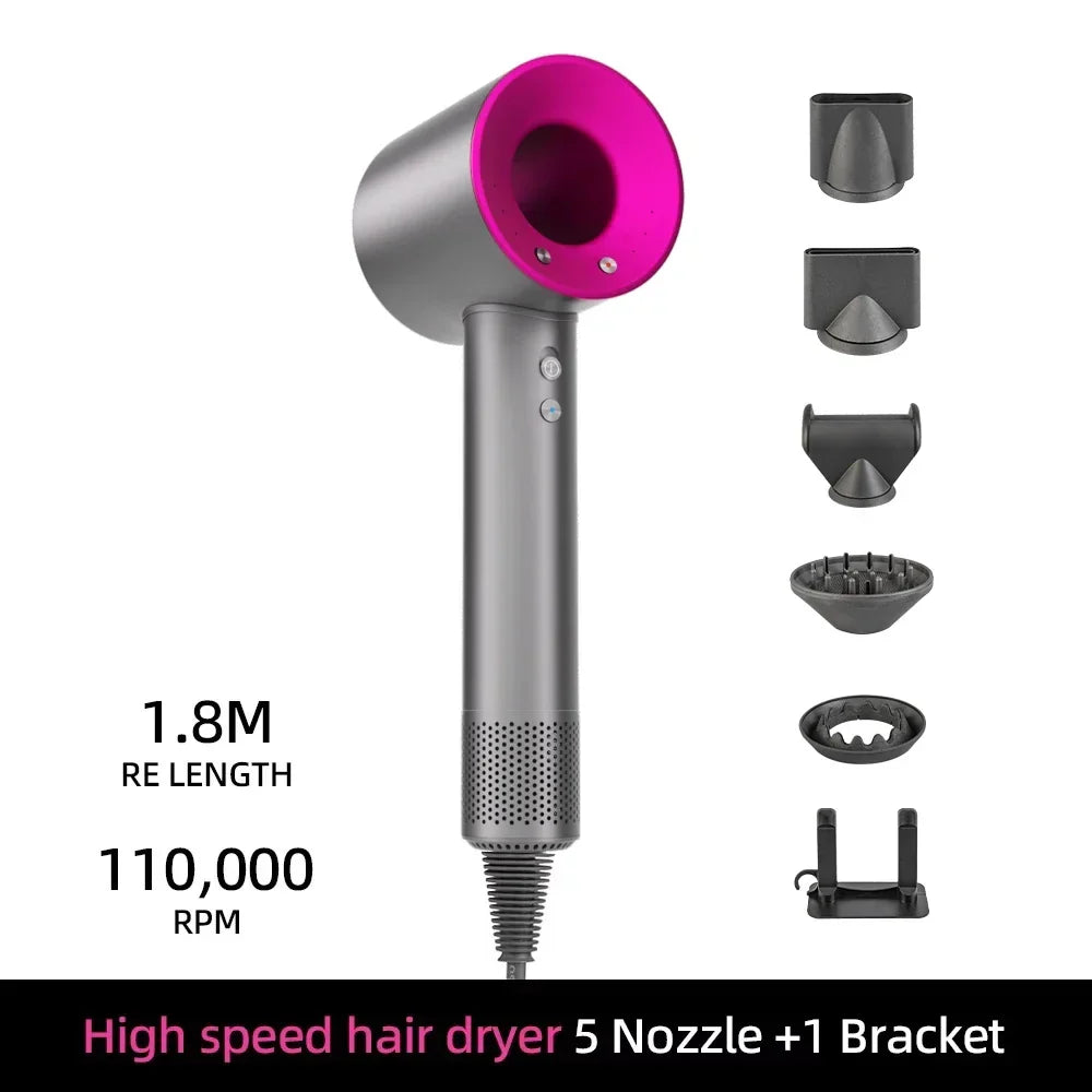 Ionic Hair Dryer with 200 Million Negative Ions and Smart Temperature Control