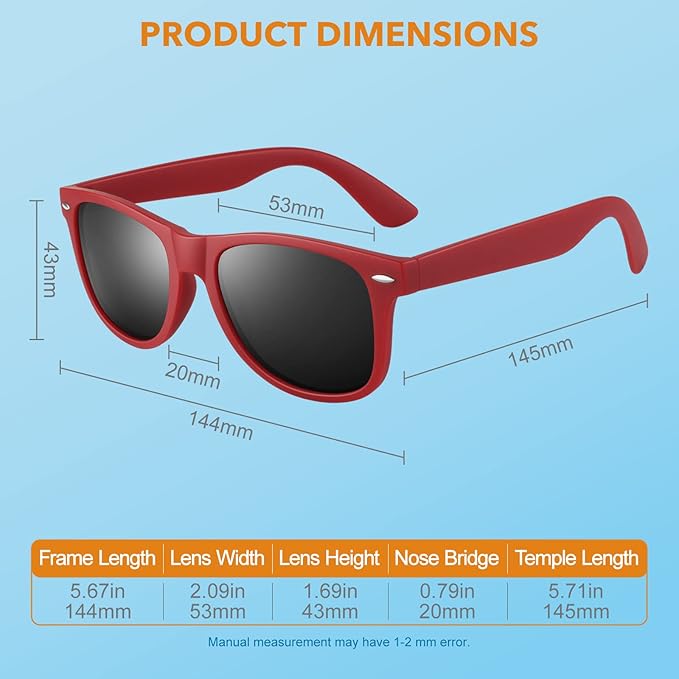 Jamie Classic 80's Retro Polarized Sunglasses