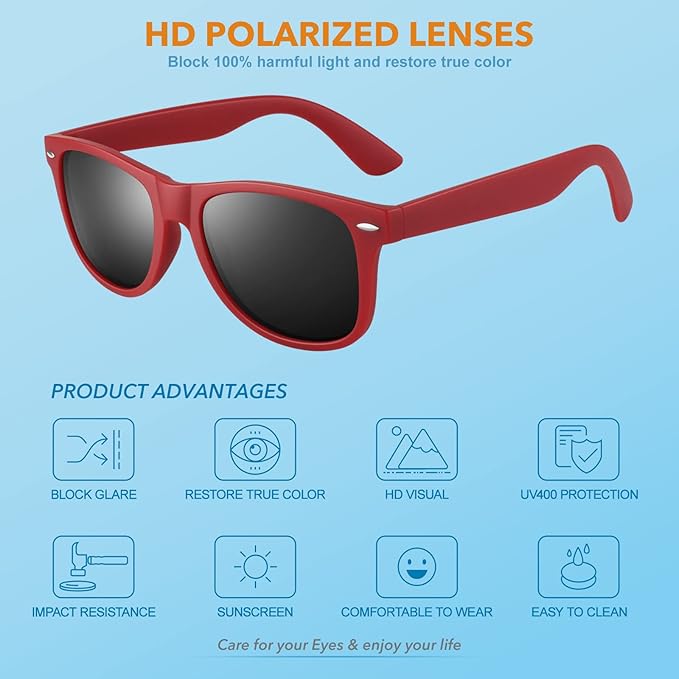 Jamie Classic 80's Retro Polarized Sunglasses