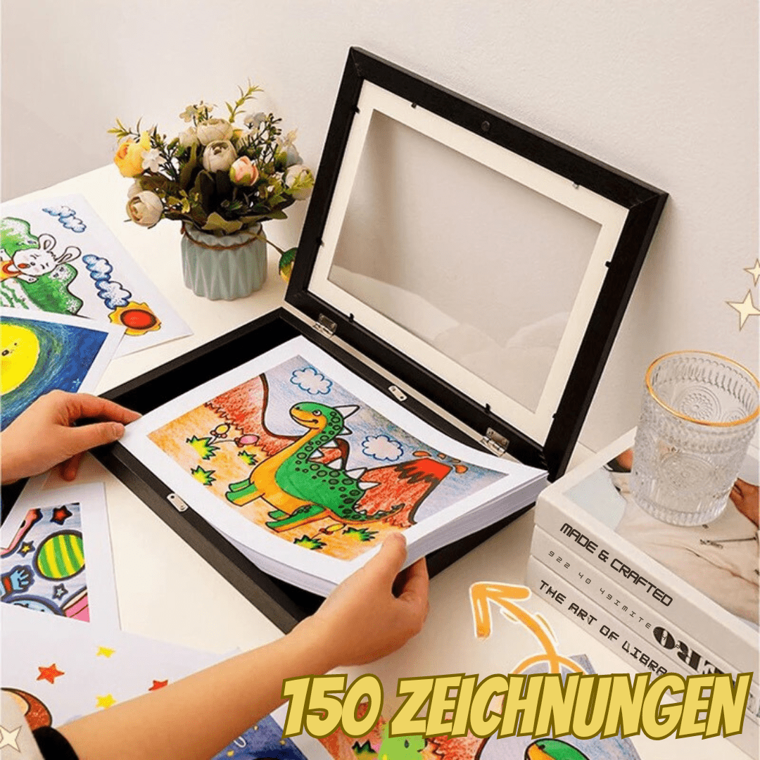 Kids Art Storage Frame – Display & Store Up to 150 Drawings