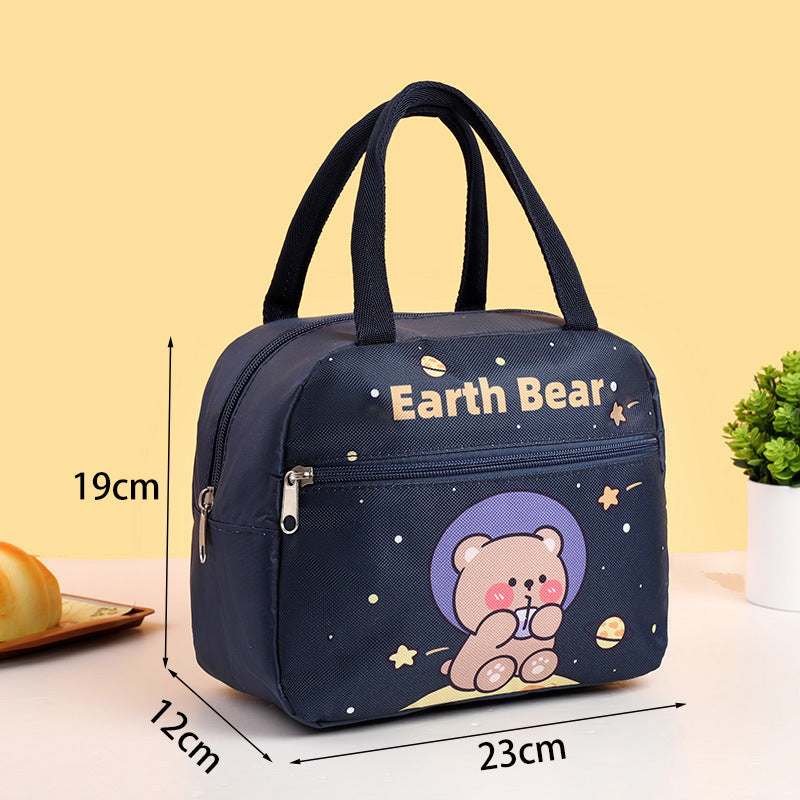 Kids' Insulated Lunch Box with Bear Design