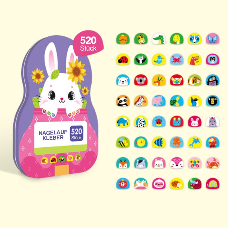 Kids' Nail Sticker Set – 520 Pieces